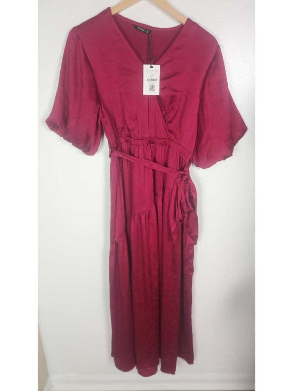 Rina Women's Sz. S Girl Boss Midi Dress In Maroon NWT